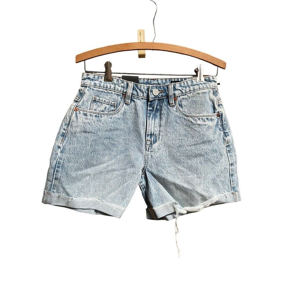 BLANK NYC The Perry Roll Up Jean Shorts Denim Medium Wash Women's Size 25"/ 0